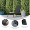 Flash Furniture Black/Black Adjustable Chaise Lounge JJ-LC326-BLK-BLK-GG - alternate 2
